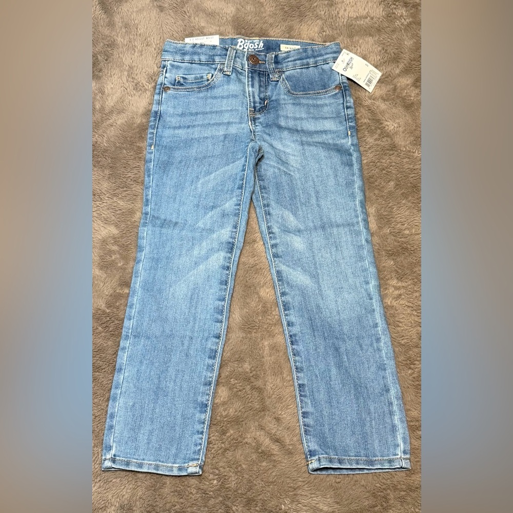 NWT - OshKosh B'gosh Girl’s E-Z Adjust Light Blue Skinny Jeans, Size - 5/5A